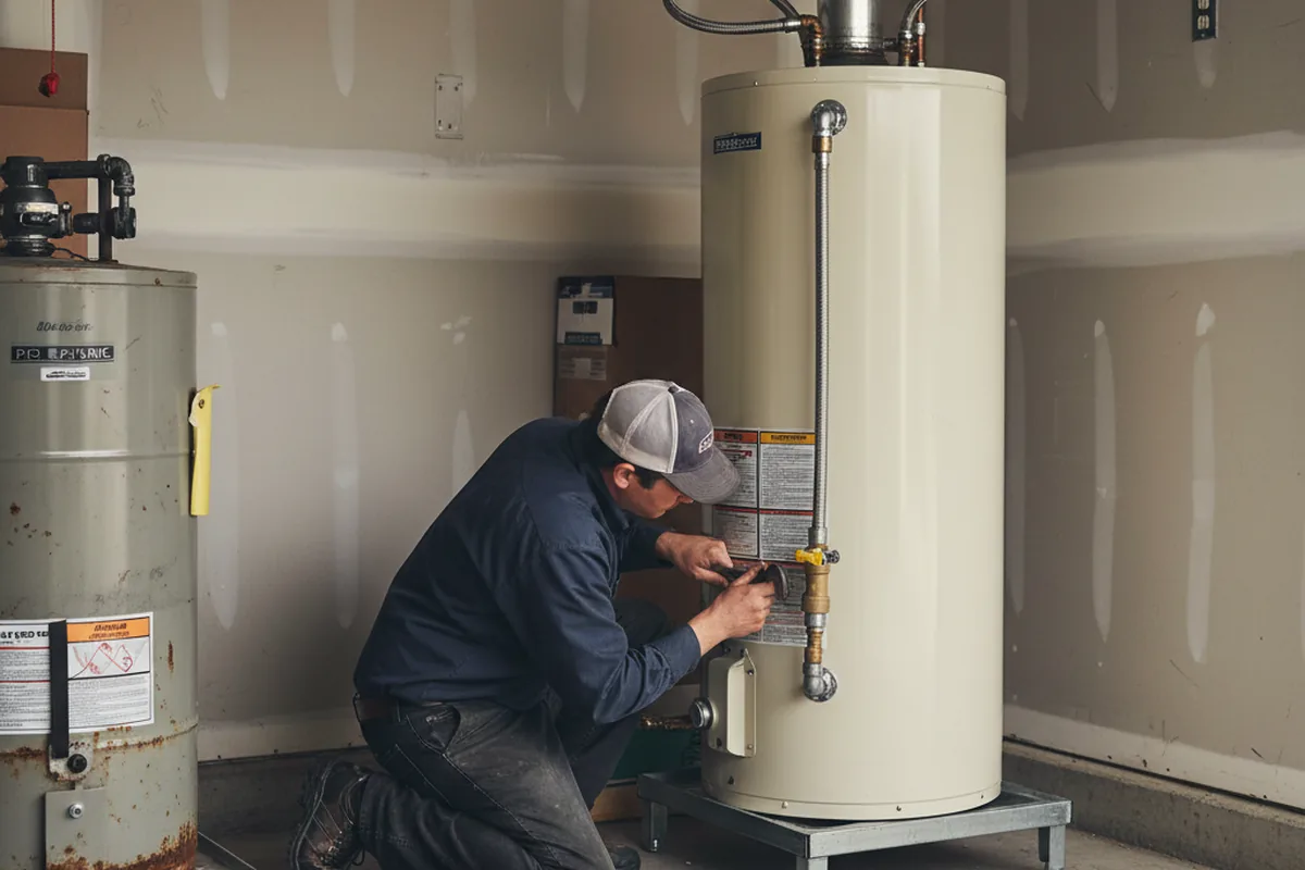 Water heater and shutoff valve replacement in Tarawa Terrace