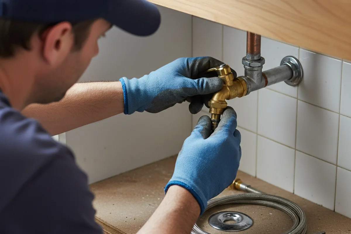 Shutoff valve and fitting work during Emergency Plumbing in Tarawa Terrace